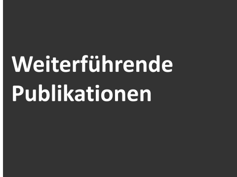 Logokachel mit Text "Weiterführende Publikationen"