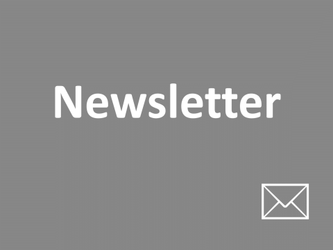 Logokachel mit Text "Newsletter Gesundheitsmonitoring Berlin" und Brief-Icon