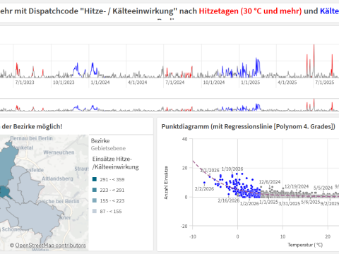 Screenshot Dashboard Hitze