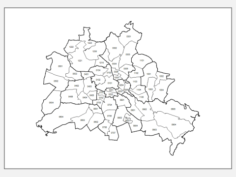 Übersichtskarte der Prognosräume in Berlin